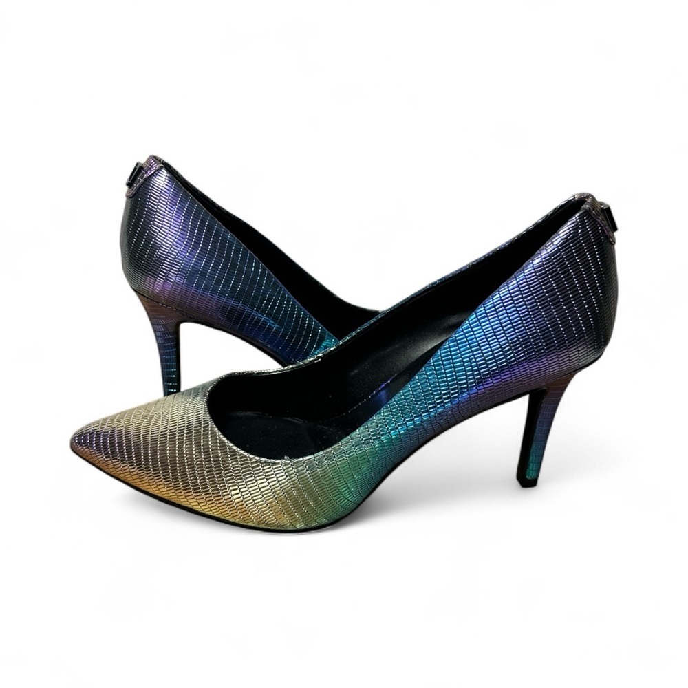 Karl Lagerfeld Royale Multi-Color Animal Print Pointed Toe Pumps Heels 7.5M - Picture 3 of 10